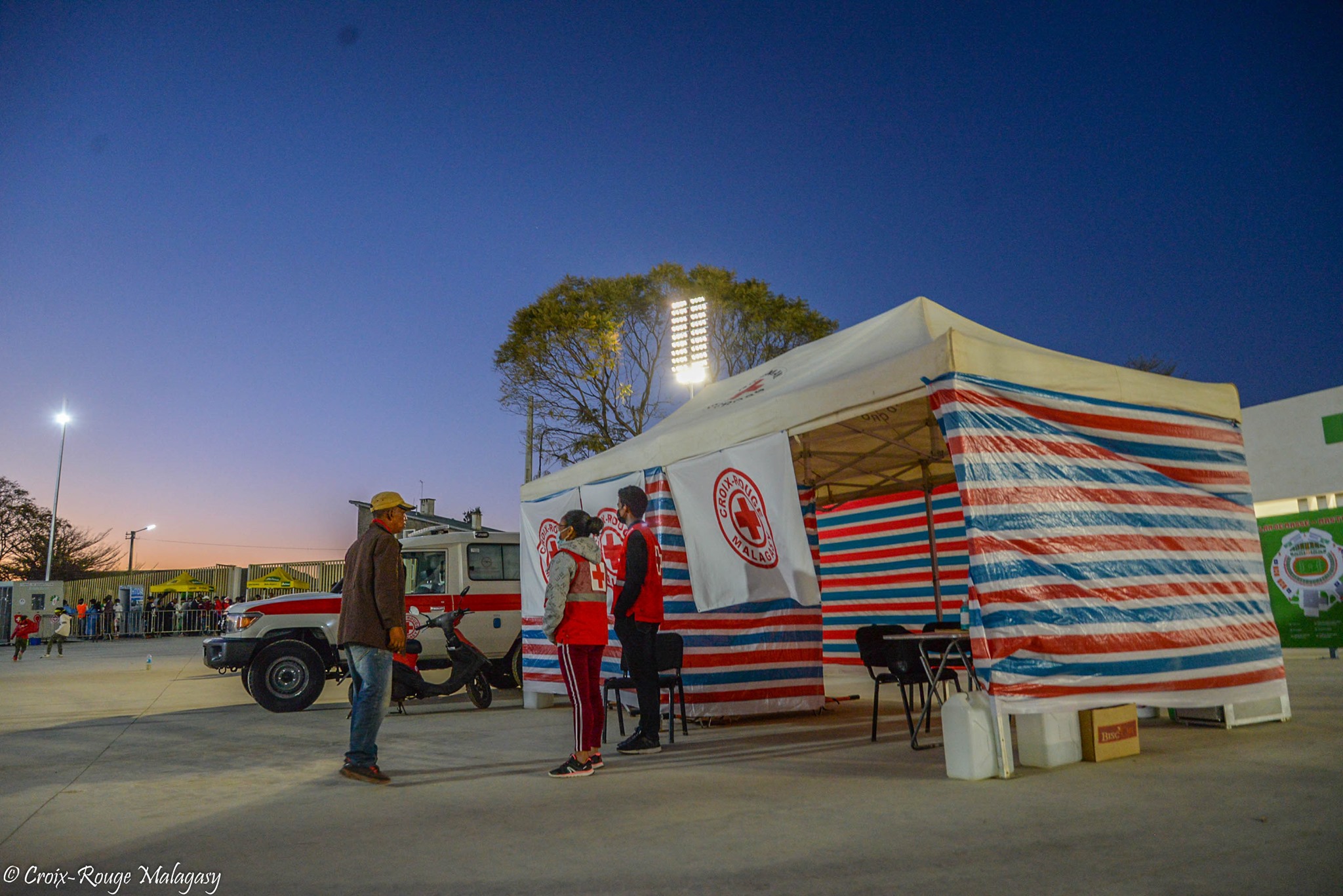 couverture sanitaire au Stade de Barea